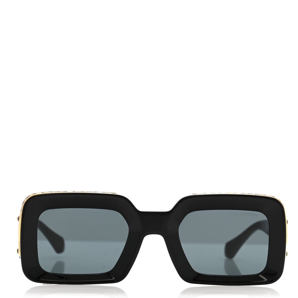 Louis Vuitton Black and Gold Sunglasses. New with LV Box, Case & Cleaning Cloth. - Picture 2 of 7